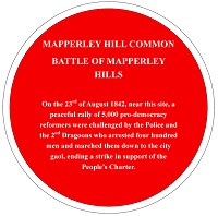 xx18420823 Batle of Mapperley Hills arti plaque b0198h